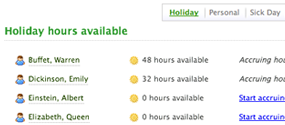 Track absences and accruals - web time clock